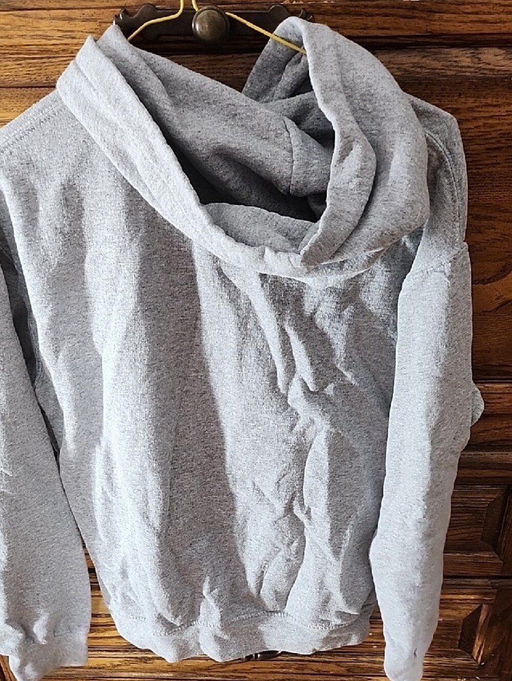 Gildan Gray Pullover Hoodie with Green Graphic - Picture 5 of 5